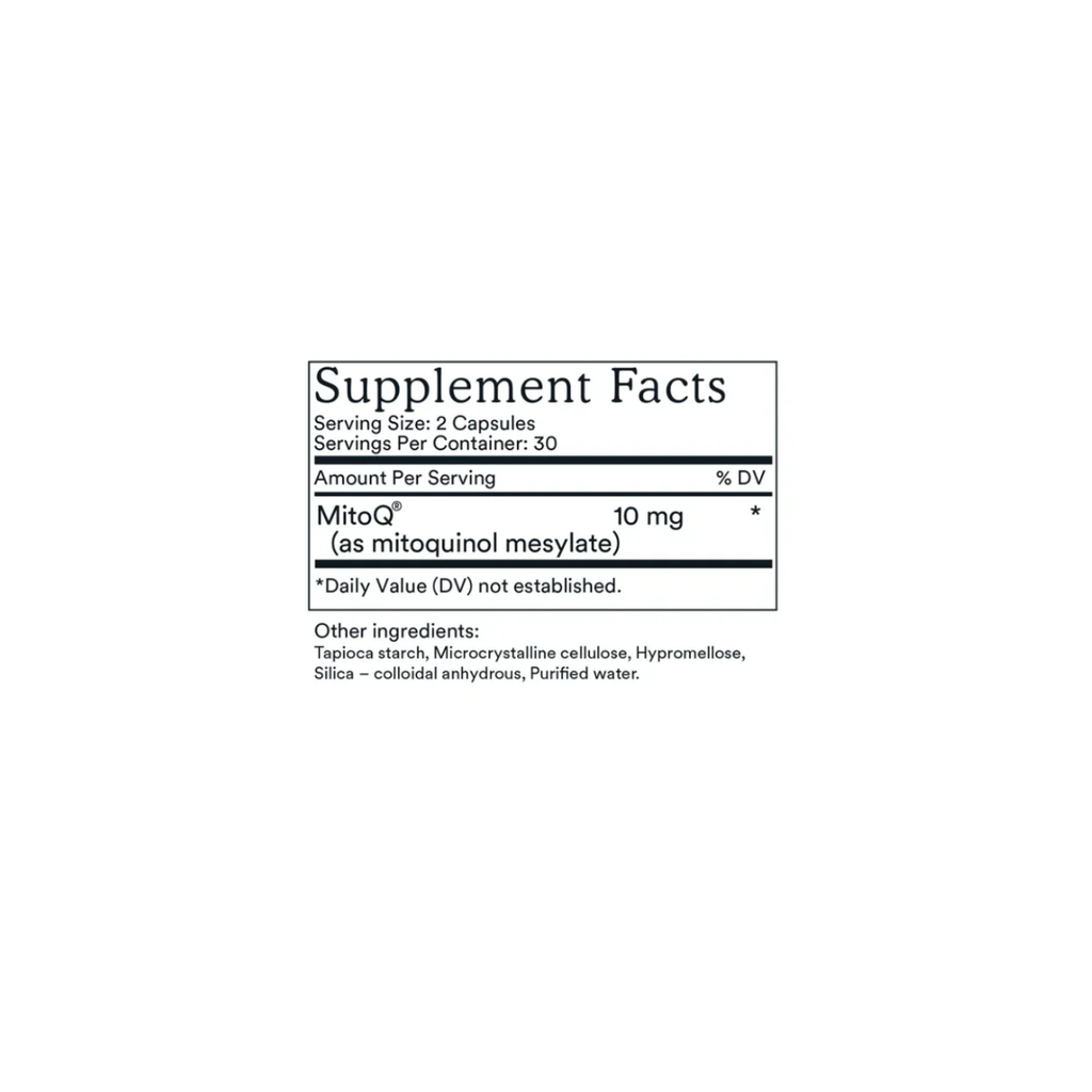 MitoQ Pure, Mitoquinol, MitoQ