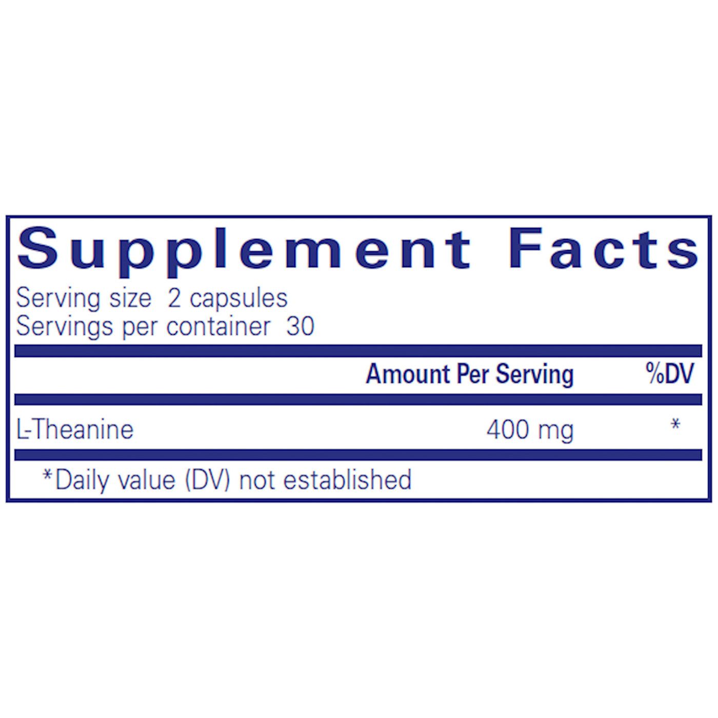 L-Theanine Supplement Facts, Pure Encapsulations