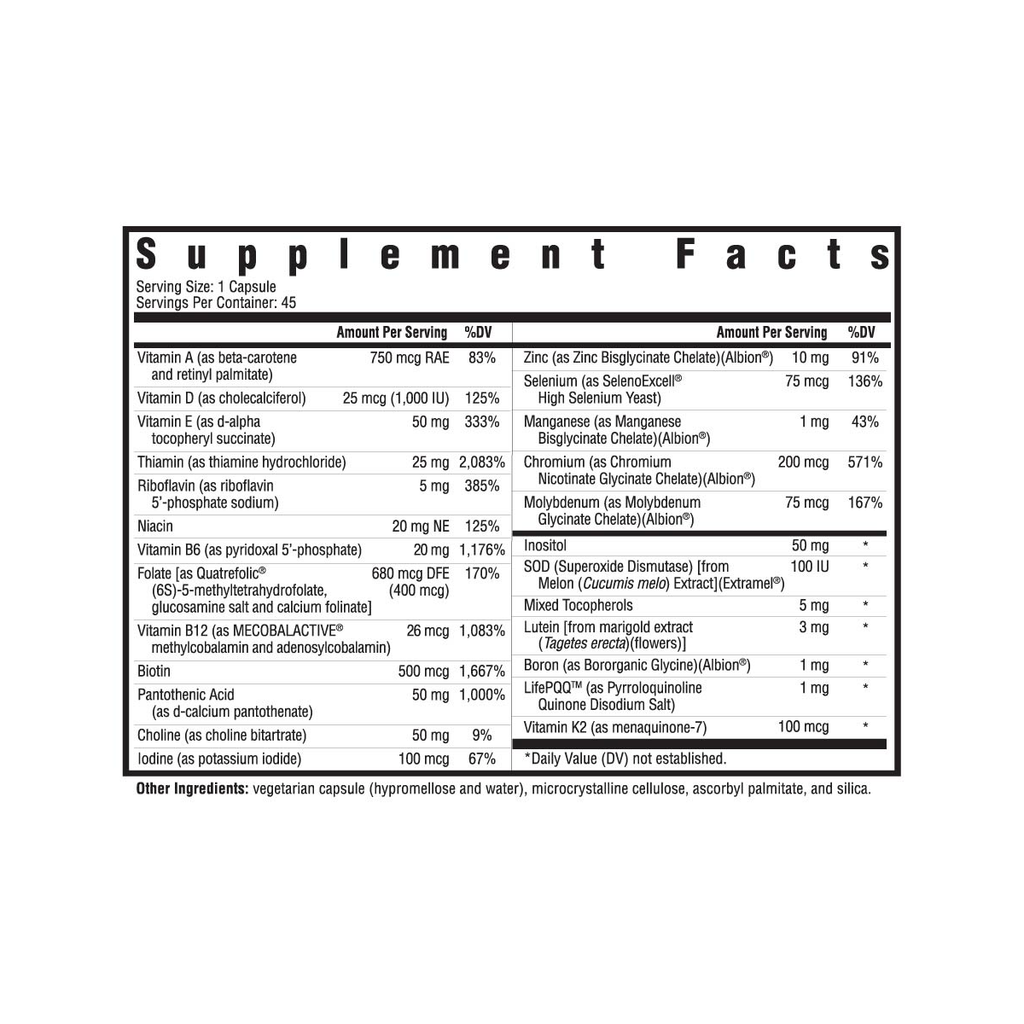 Multivitamin One, Seeking Health